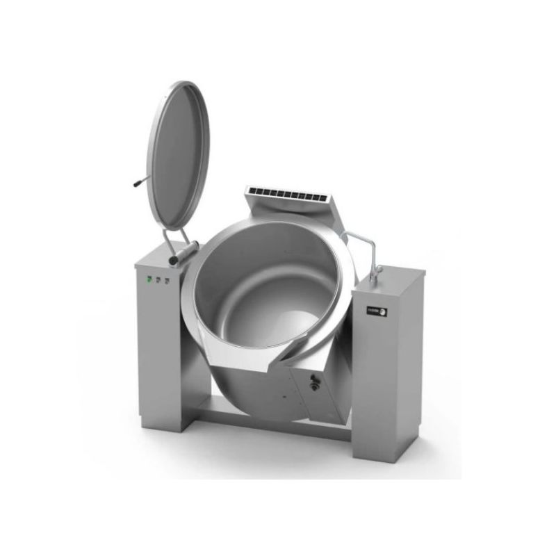 Marmite cylindrique basculante à vapeur à chauffage indirect