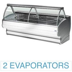 COMPTOIR VITRINE REFRIG.VITRE BOMBEE White
