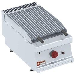 Grill pierre de lave gaz - 1/2 module, grille de cuisson en "Z"