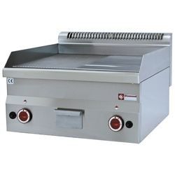 PLAQUE CUISSON GAZ 1/2 NERVURE 1/2 LISSE CHR.TOP